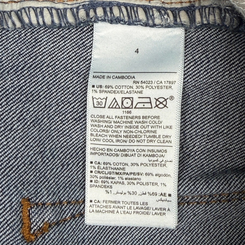 Old Navy Jeans Womens 4 Mid Rise Power Slim‎ Straight Dark Wash Stretch 29x29 - Picture 6 of 9